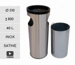 GESSERIT-STR E 300 INOX SZ - HULLADÉKGYŰJTŐS SZEMETES