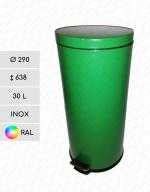 Szemetes Kuka 30 L Rozsdamentes acél A kívánt RAL szín szerint    290 X 638  mm