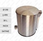 Szemetes Kuka 30 L Rozsdamentes acél Csiszolt, Szatén    310 X 490  mm