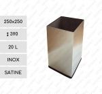Szemetes Kuka 20 L Rozsdamentes acél Csiszolt, Szatén   250 X 250 X 390   mm
