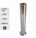 Szemetes Kuka  Rozsdamentes acél Tükrös, tükörpolíroztott    125/240 X 820  mm