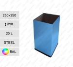 Szemetes Kuka 20 L Acél A kívánt RAL szín szerint   250 X 250 X 390   mm