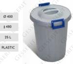 Szemetes Kuka 25 L Műanyag Szürke, Kék    400 X 480  mm