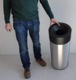 Szemetes Kuka 60 L Rozsdamentes acél Csiszolt, Szatén A kívánt RAL szín szerint   310 X 800  mm
