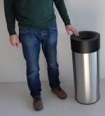 Szemetes Kuka 60 L Rozsdamentes acél Csiszolt, Szatén A kívánt RAL szín szerint   310 X 800  mm
