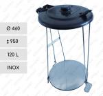 Szemetes Kuka 120 L Rozsdamentes acél     460 X 950  mm