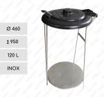 Szemetes Kuka 120 L Rozsdamentes acél     460 X 950  mm