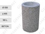 Vonkajší Szemetes Kuka 100 L beton     550 X 905  mm