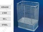 Vonkajší Szemetes Kuka 50 L Acél Fém   420 X 260 X 565   mm