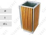 Vonkajší Szemetes Kuka 65 L Fa/Acél Barna    mm